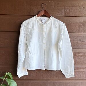 April Cornell Vintage White Button Down Shirt